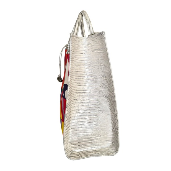 Brahmin Graffiti Tote Bag Alligator Leather Shoulder Bag New - Picture 9 of 17